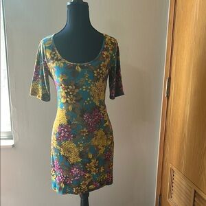 579 Green Yellow Flutter Sleeve Mini Dress